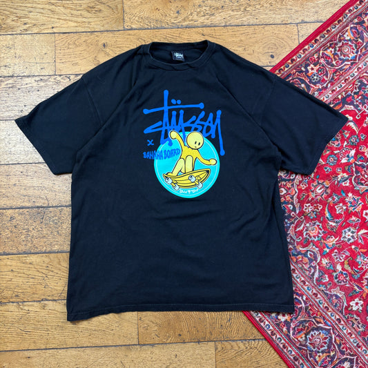 Stussy Black Graphic T-Shirt - XL