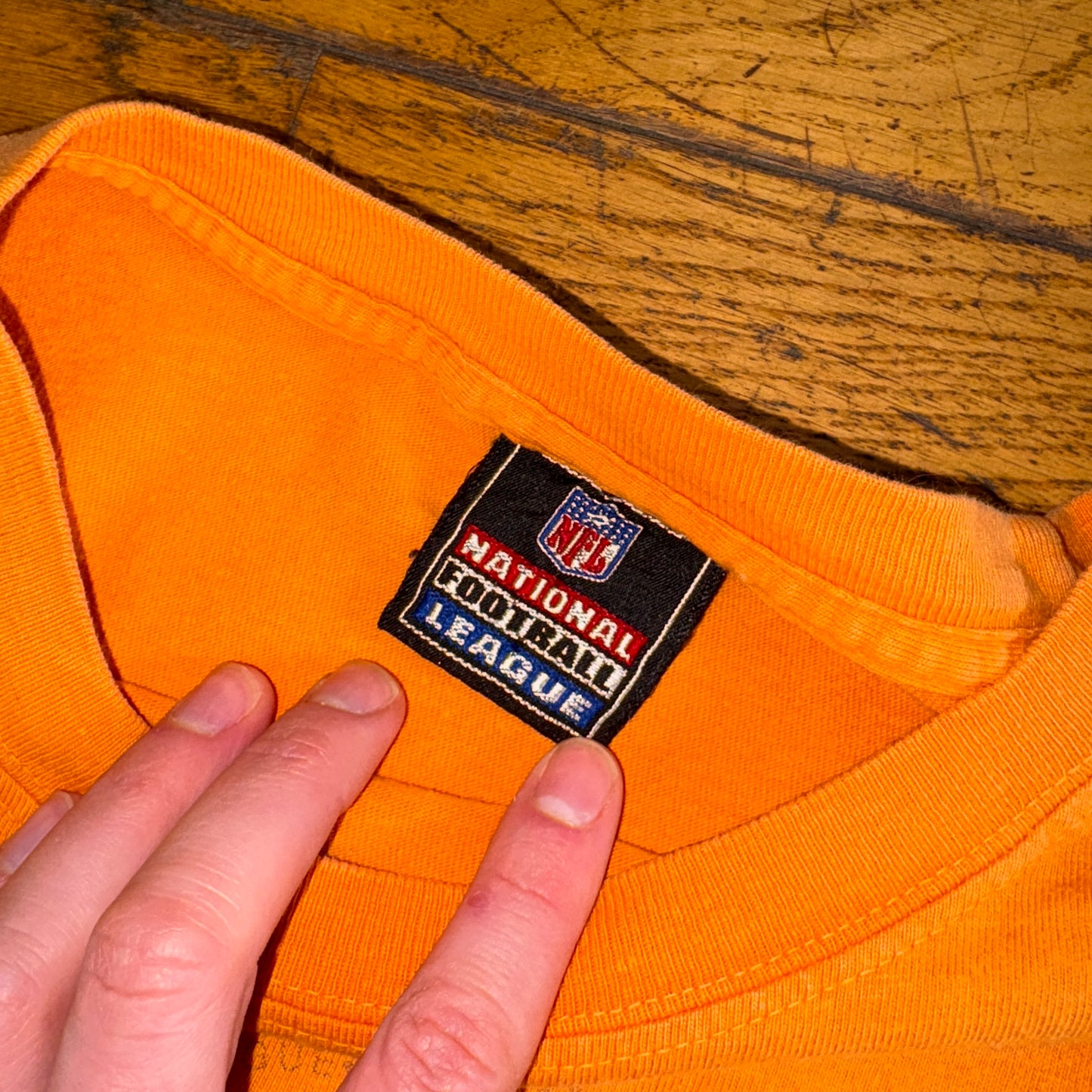 Vintage NFL Chicago Bears Orange Long Sleeve Graphic T-Shirt - XL