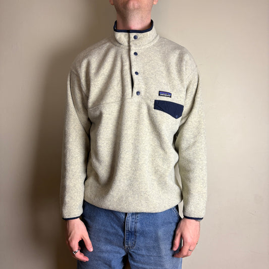 Vintage Patagonia Synchilla Cream Fleece Jumper Sweatshirt - L