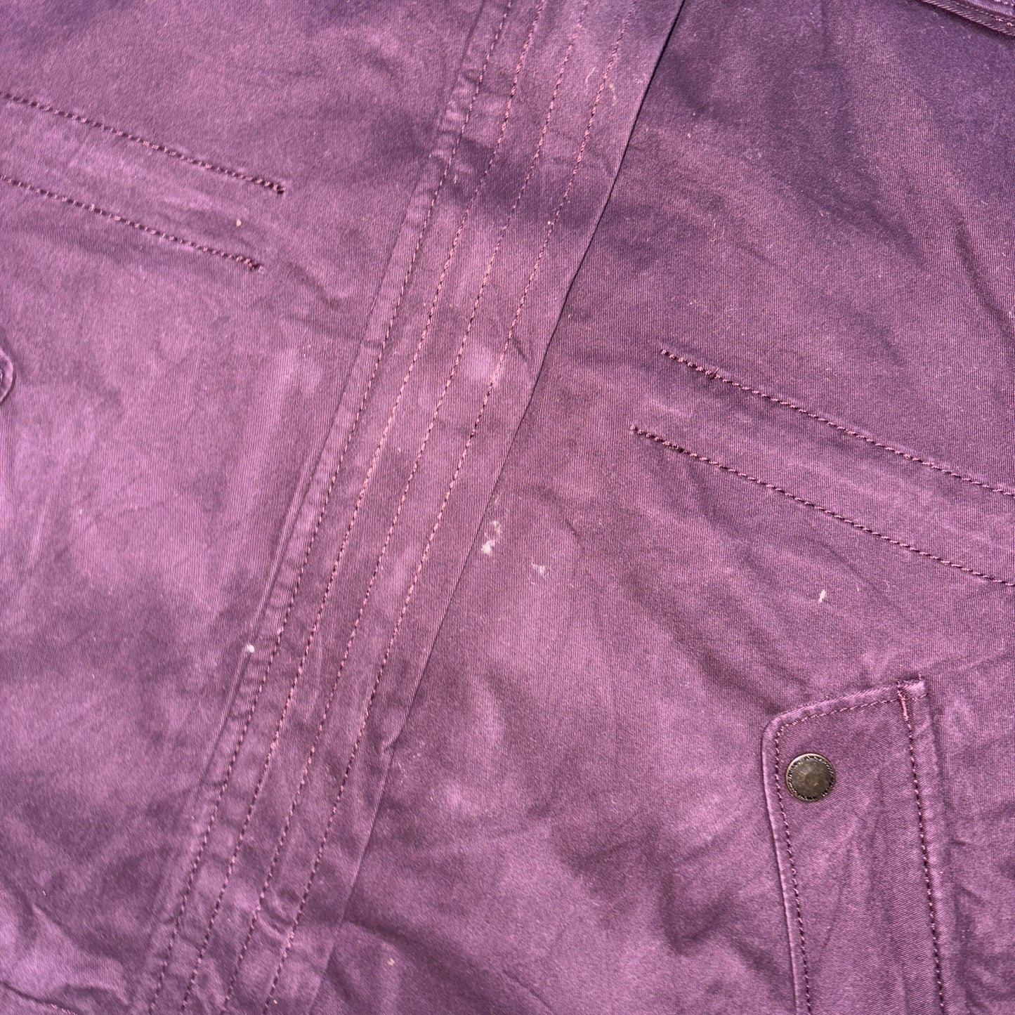 Vintage Purple Womens Workwear Gilet Vest - XL