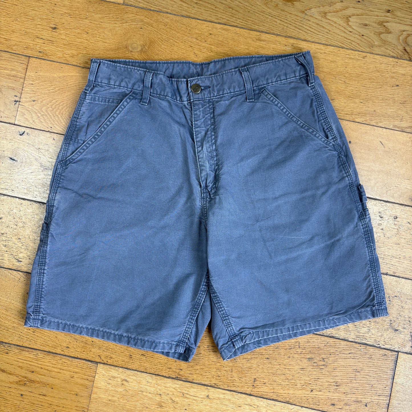 Vintage Carhartt Grey Workwear Baggy Carpenter Shorts - 32