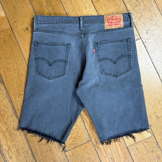 Vintage Levis 502 Straight Grey Denim Shorts - 34