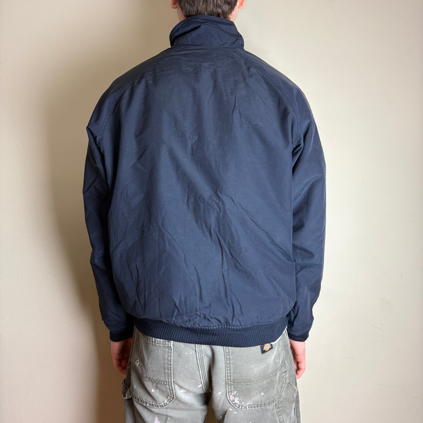 Vintage Ralph Lauren Navy Harrington Fleece Lined Zip Jacket - L