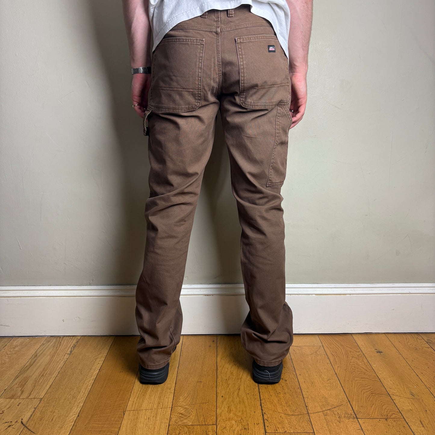 Vintage Dickies Brown Workwear Carpenter Baggy Trousers - 34L