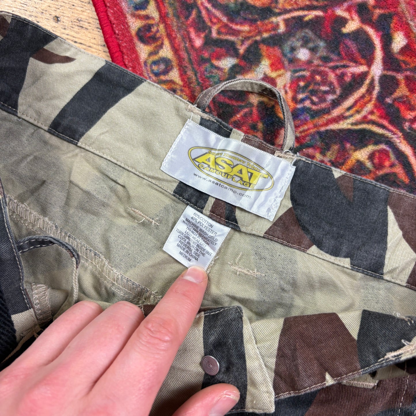 Vintage Real Tree Camo Green Hunting Workwear Trousers - 34