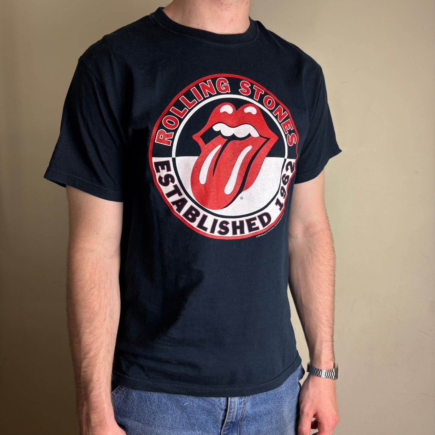 Vintage 2004 Rolling Stones Black Band Tee Graphic T-Shirt - S