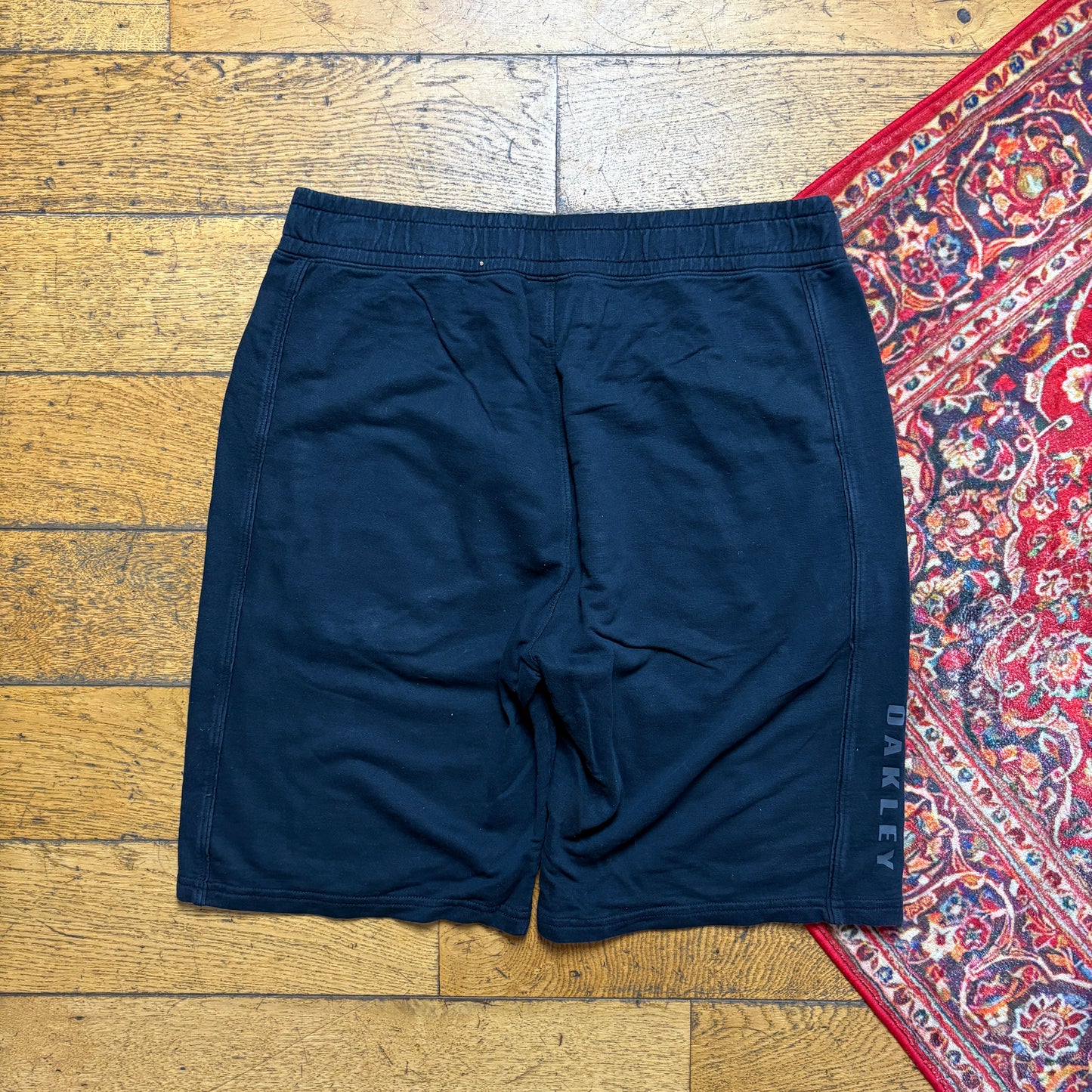 Vintage Oakley Black Joggers Baggy Sweat Shorts Jorts - 46