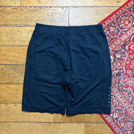 Vintage Oakley Black Joggers Baggy Sweat Shorts Jorts - 46