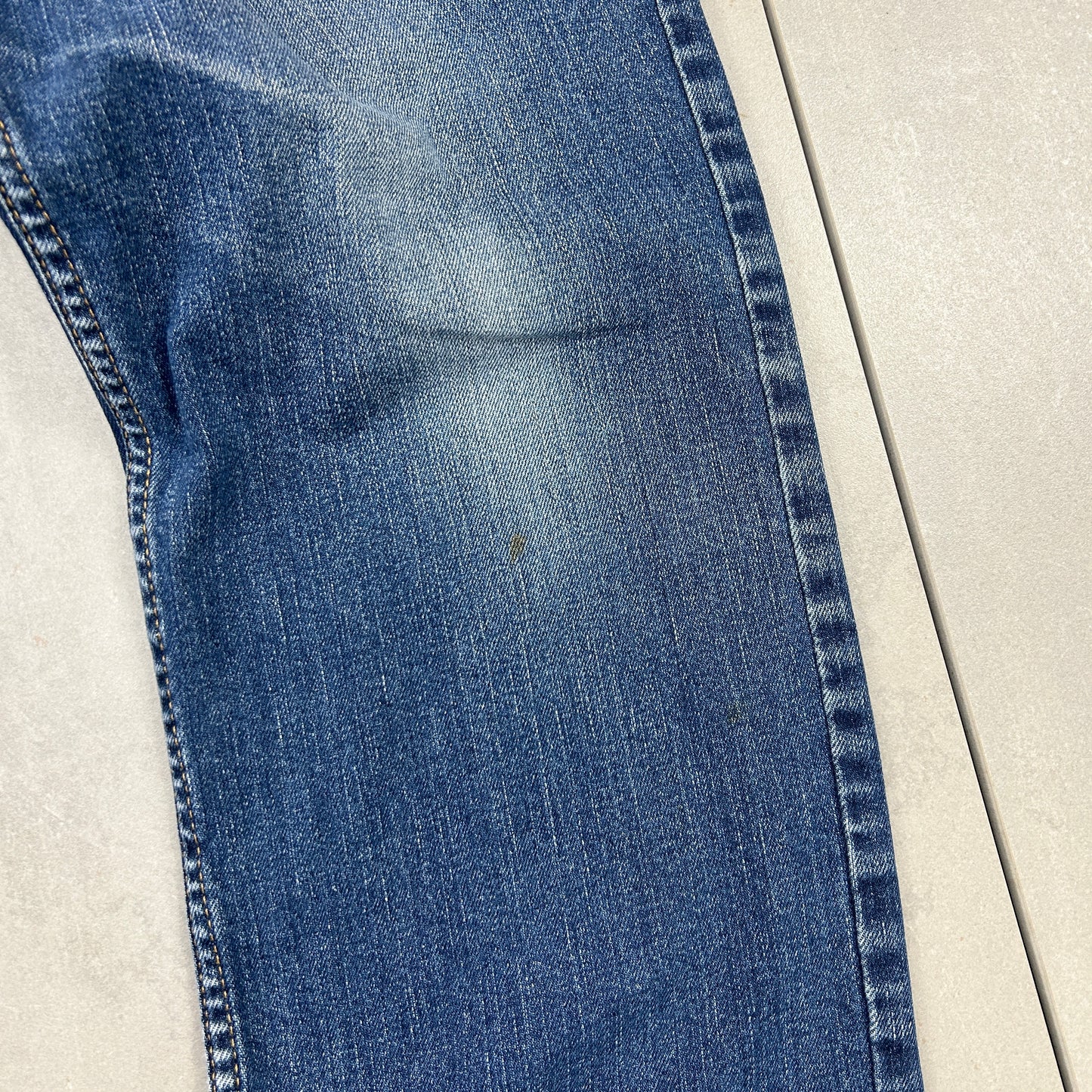 Vintage Lee Straight Blue Denim Jeans - 38