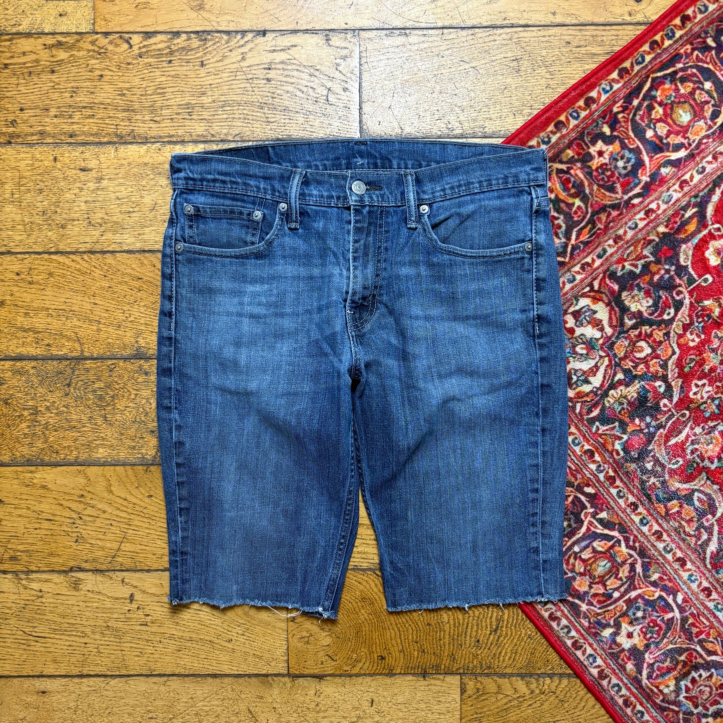 Vintage Levis 511 Blue Slim Denim Shorts - 32