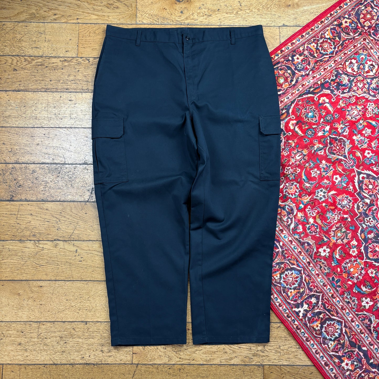 Vintage Dickies 874 Black Cargo Baggy Skate Trousers - 44
