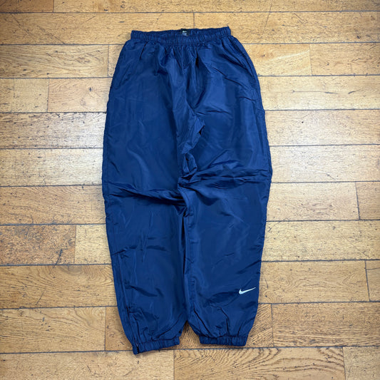 Vintage Nike Navy Baggy Tracksuit Sweatpants Track Pants Bottoms - L