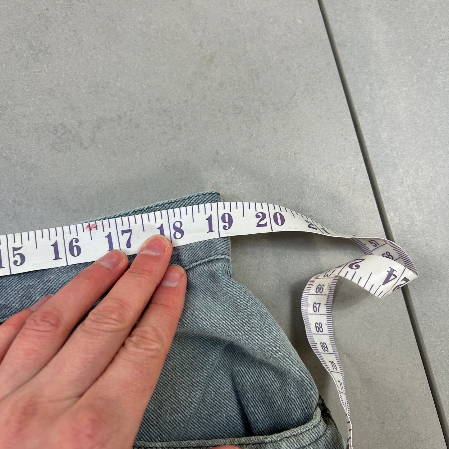 Vintage Bugle Boy Blue Denim Carpenter Baggy Shorts - 38