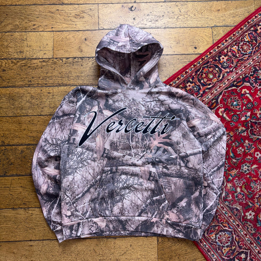 Vintage Realtree Boxy Brown Camo Embroidered Hoodie Sweatshirt - M