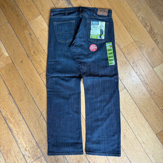 New Levis Baggy Straight Dark Blue Denim Jeans - 38