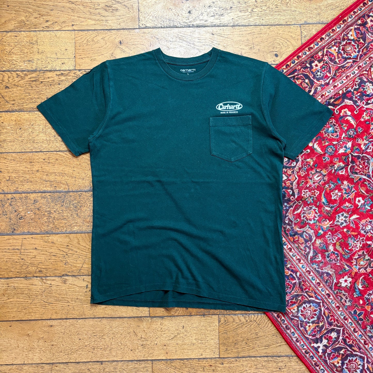 Vintage Carhartt WIP Pocket Green Graphic T-Shirt - L