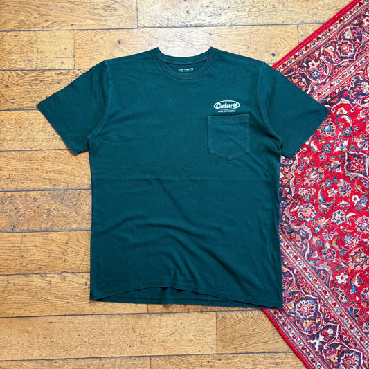 Vintage Carhartt WIP Pocket Green Graphic T-Shirt - L