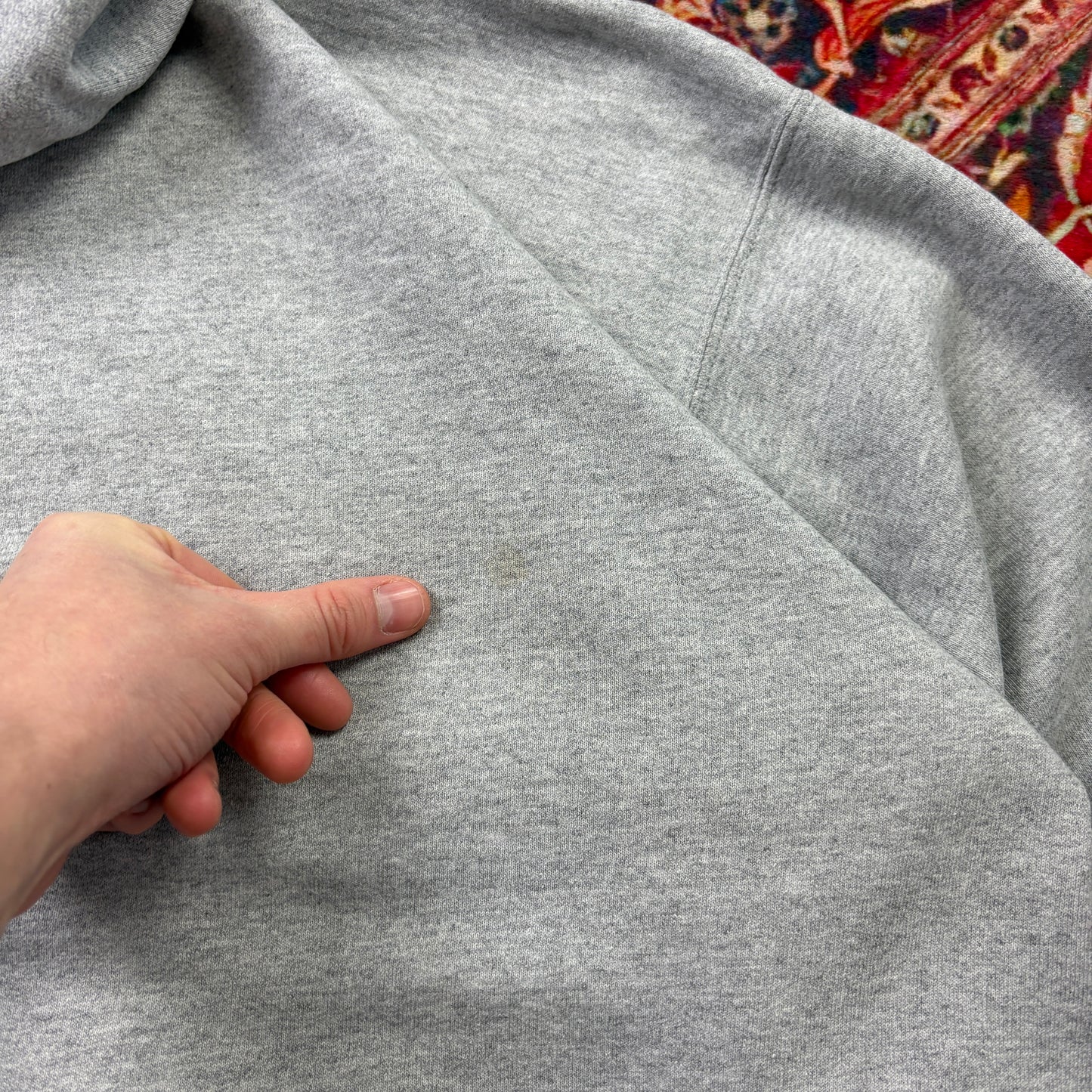 Vintage Thrasher Grey Skate Hoodie Sweatshirt - L