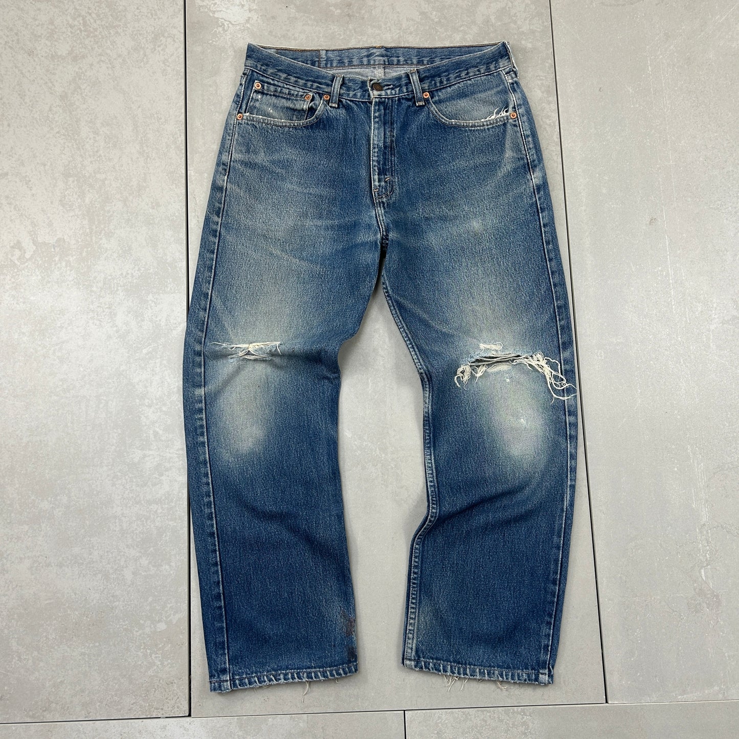 Vintage Levis Straight Blue Denim Jeans - 34