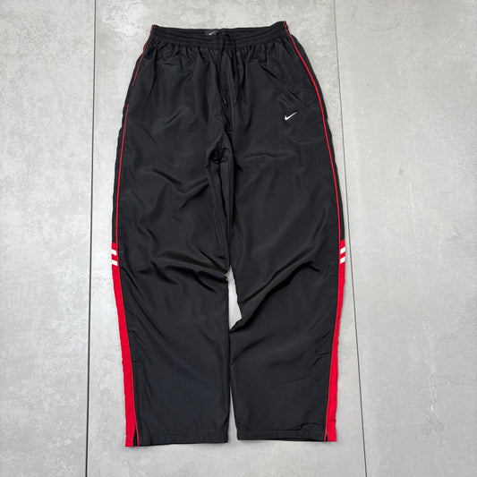 Vintage Nike Black Baggy Tracksuit Sweatpants Track Pants Bottoms - XS