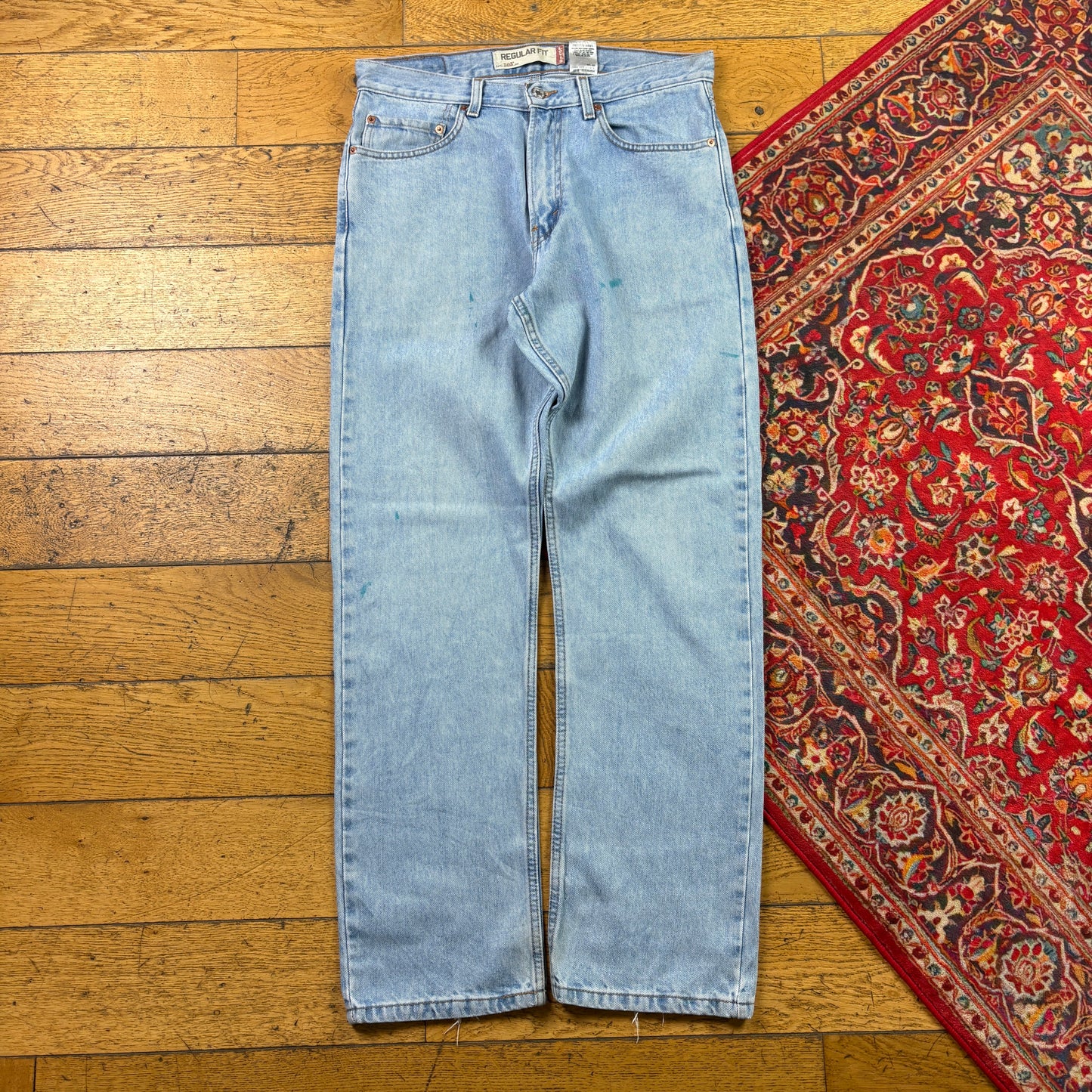 Vintage Levis 505 Straight Blue Denim Jeans - 34
