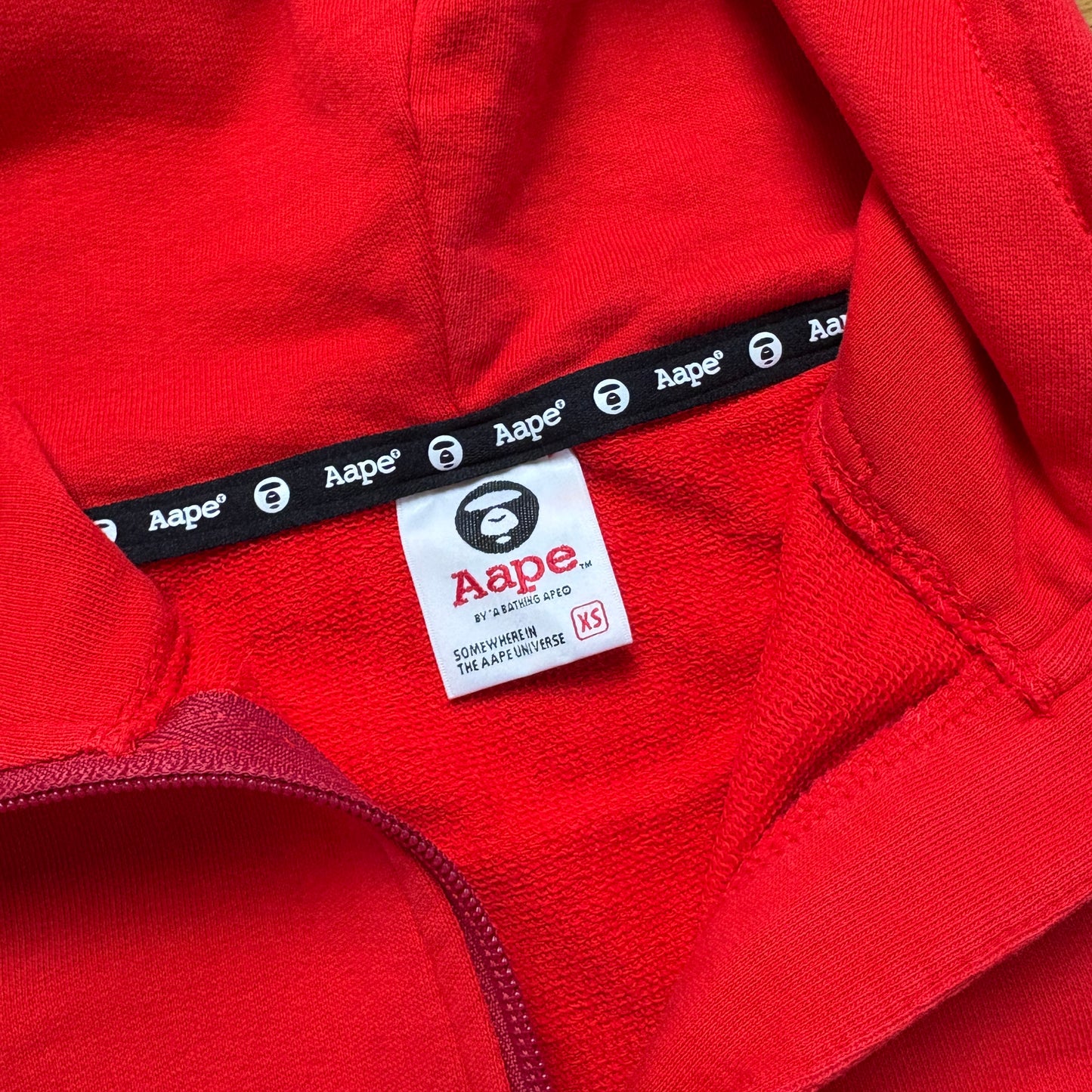 Vintage Bape Bathing Ape Red Hoodie T-Shirt Sweatshirt - XS