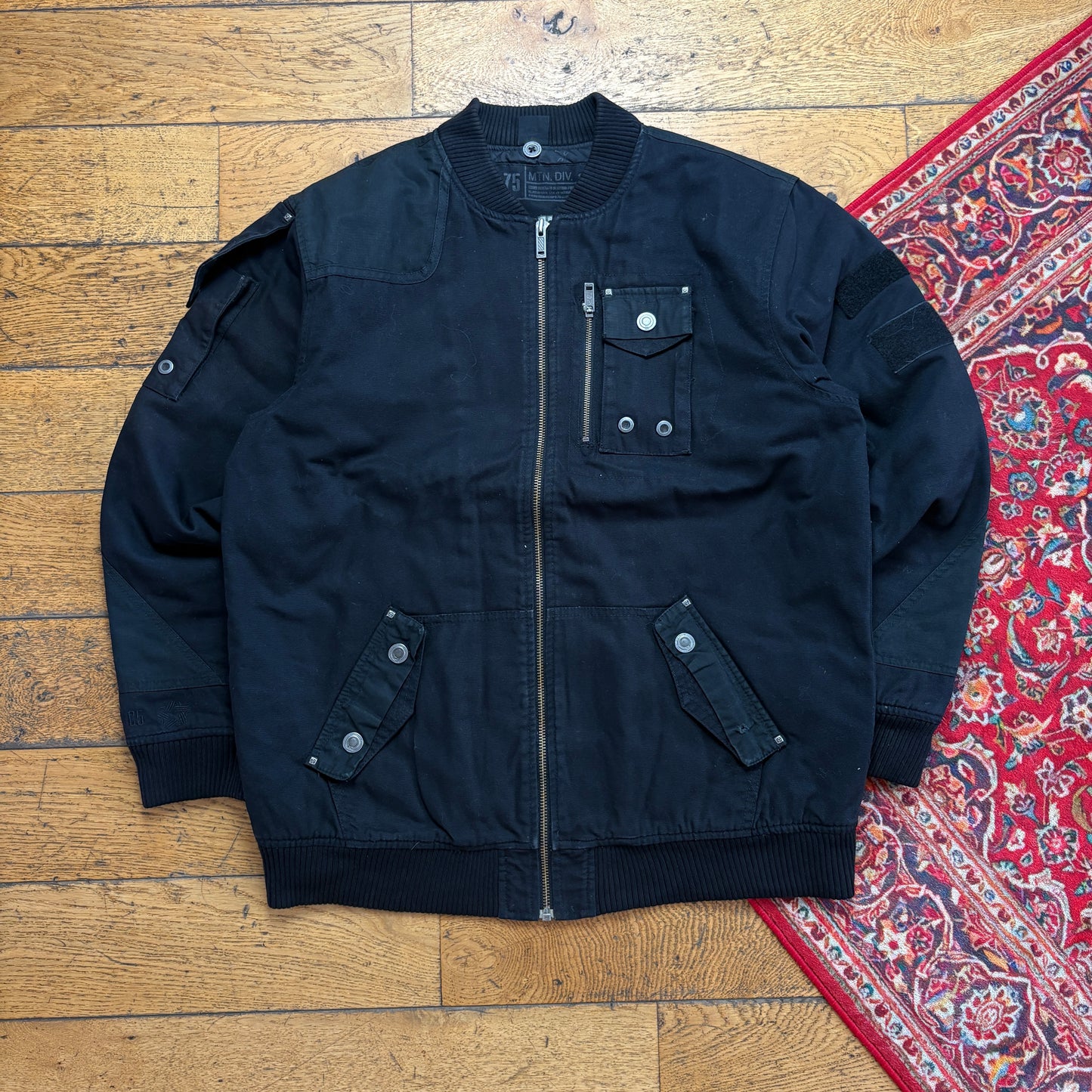 Vintage Oakley Black Bomber Jacket - L