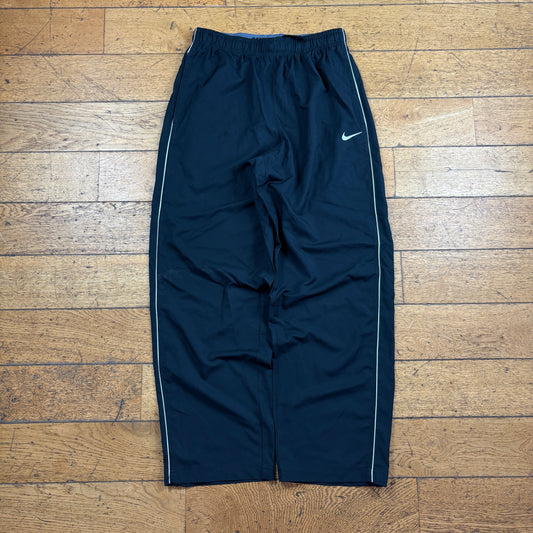 Vintage Nike Black Baggy Tracksuit Sweatpants Track Pants Bottoms - L