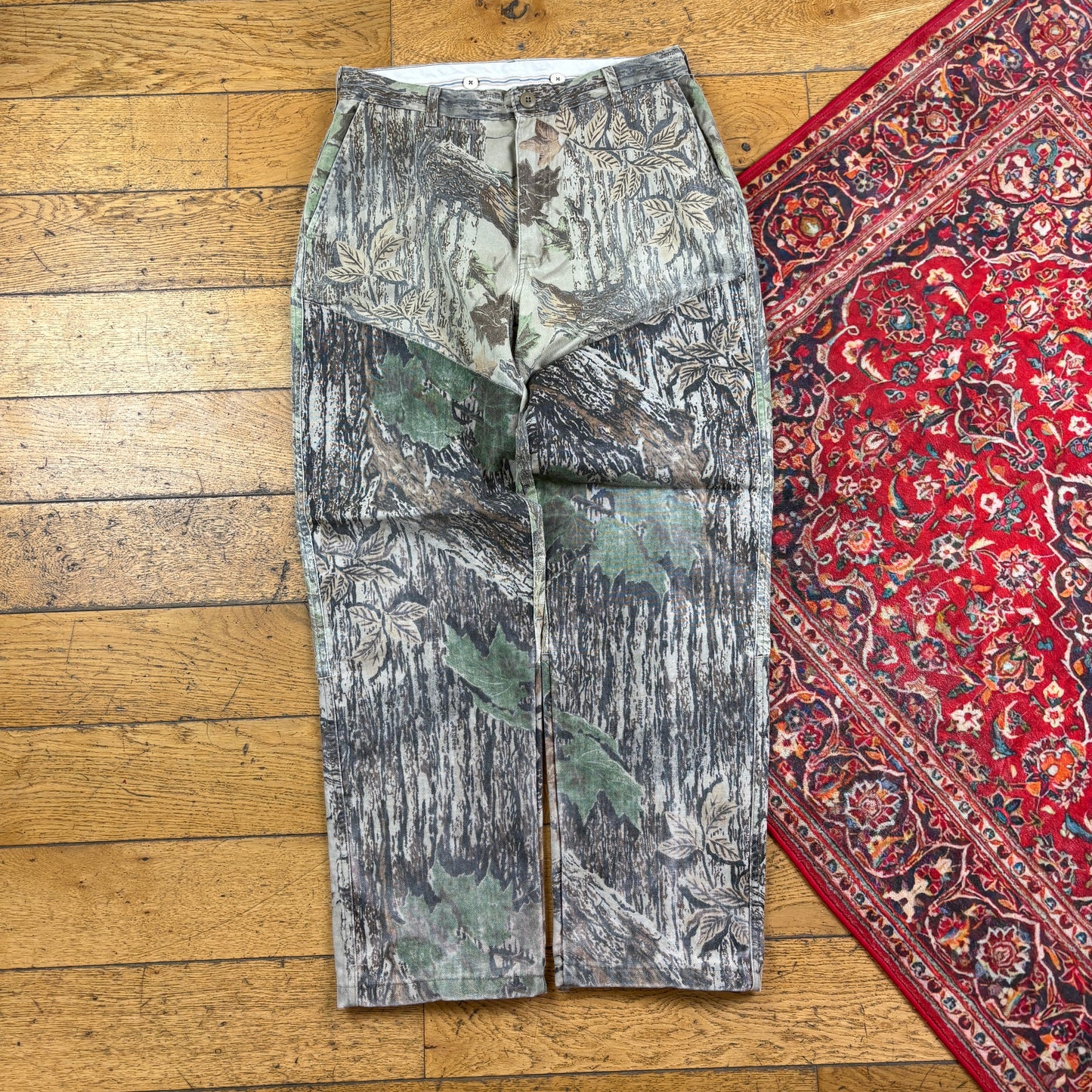 Vintage Real Tree Camo Green Hunting Workwear Trousers - 34