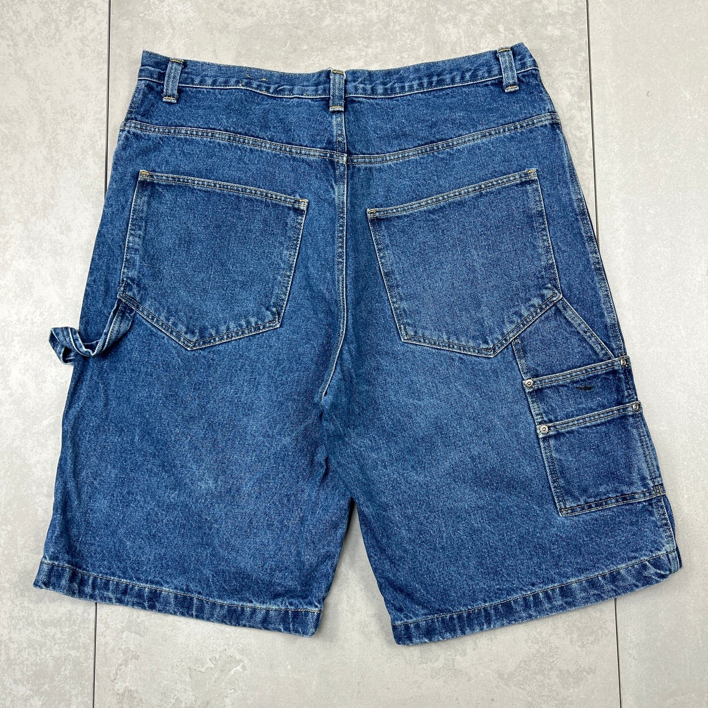 Vintage Fila Embroidered Hip Hop Baggy Blue Shorts Jorts - 38