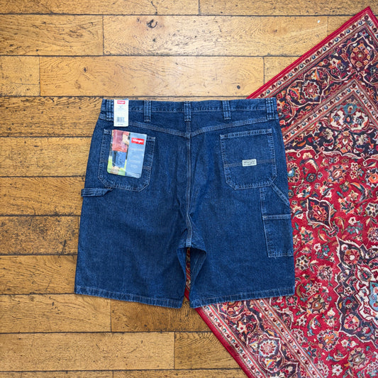 New with Tags Wrangler Denim Carpenter Blue Baggy Shorts - 42