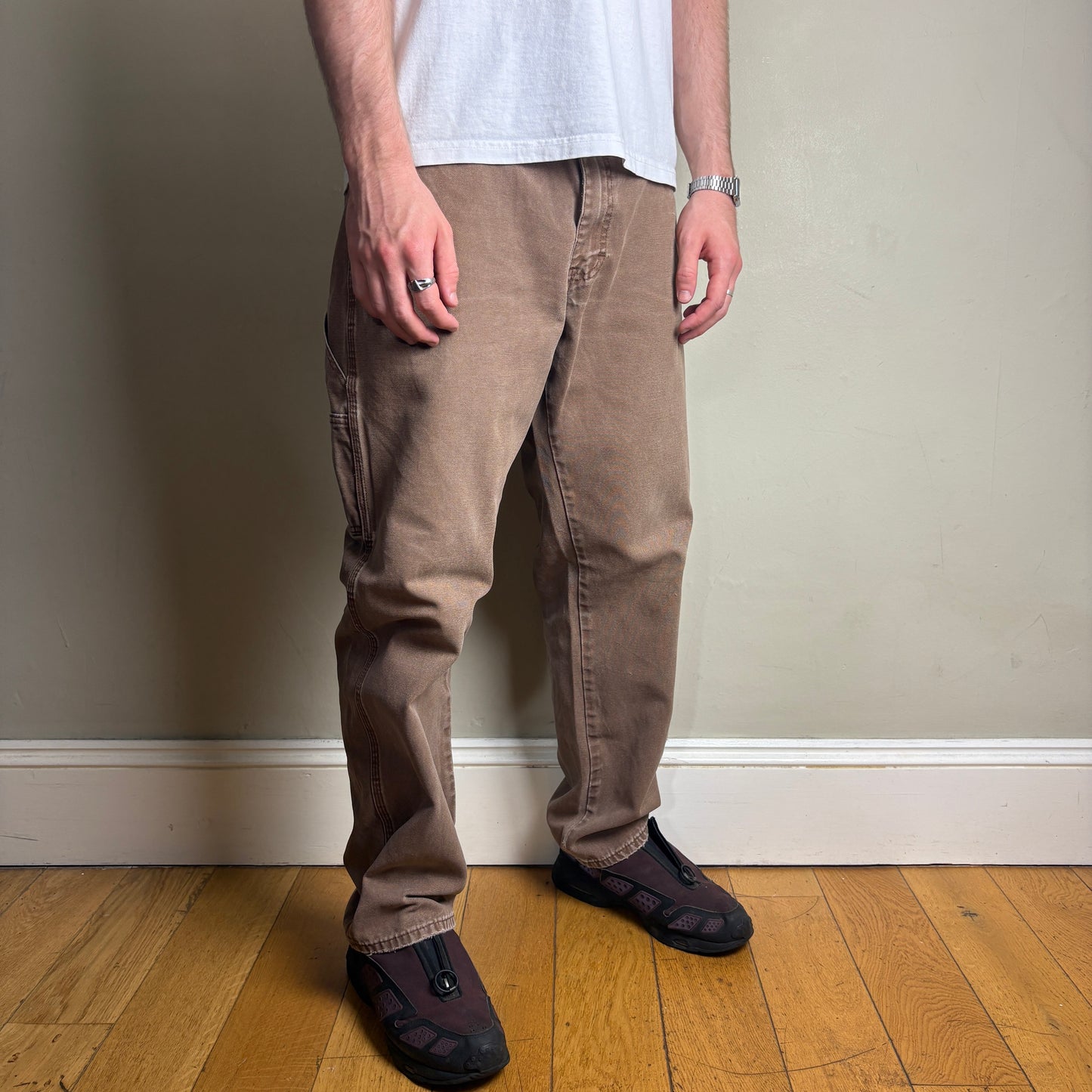 Vintage Dickies Brown Workwear Carpenter Baggy Trousers - 36R