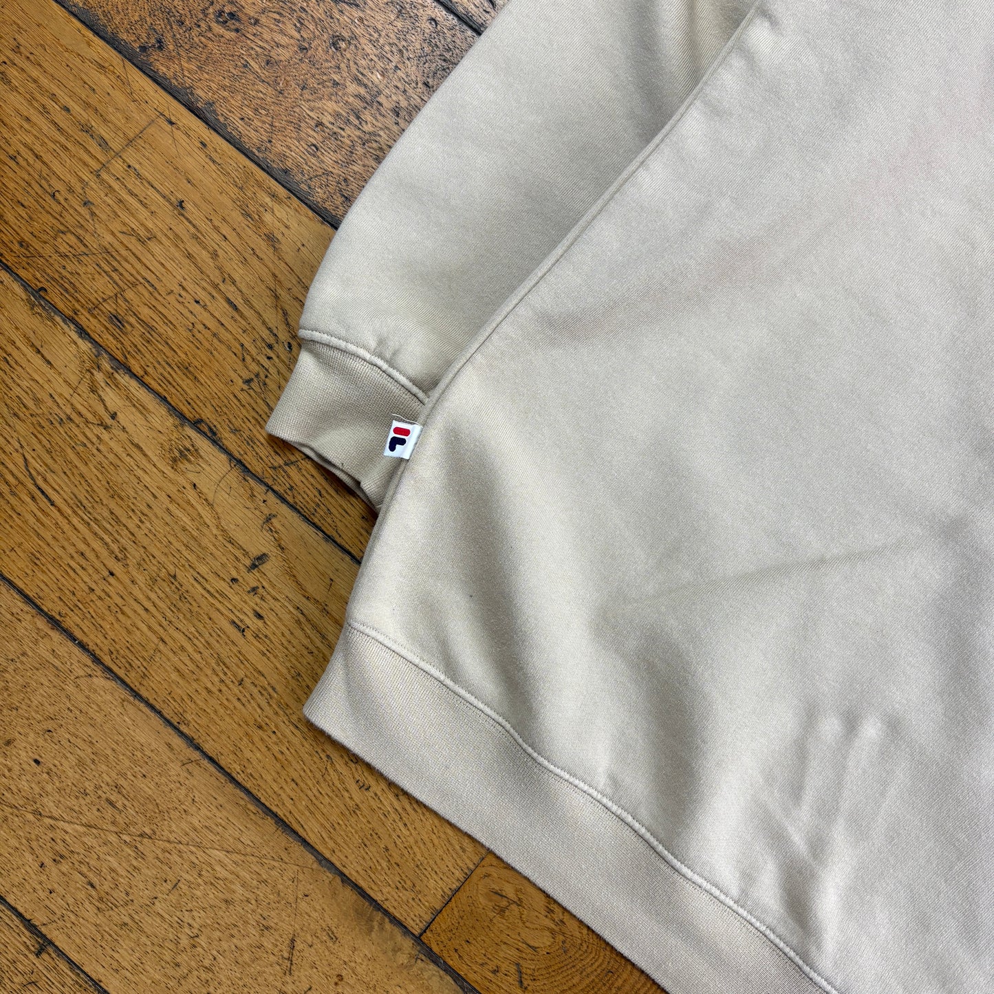 Vintage Fila Brown Cream Embroidered Sweatshirt - XL