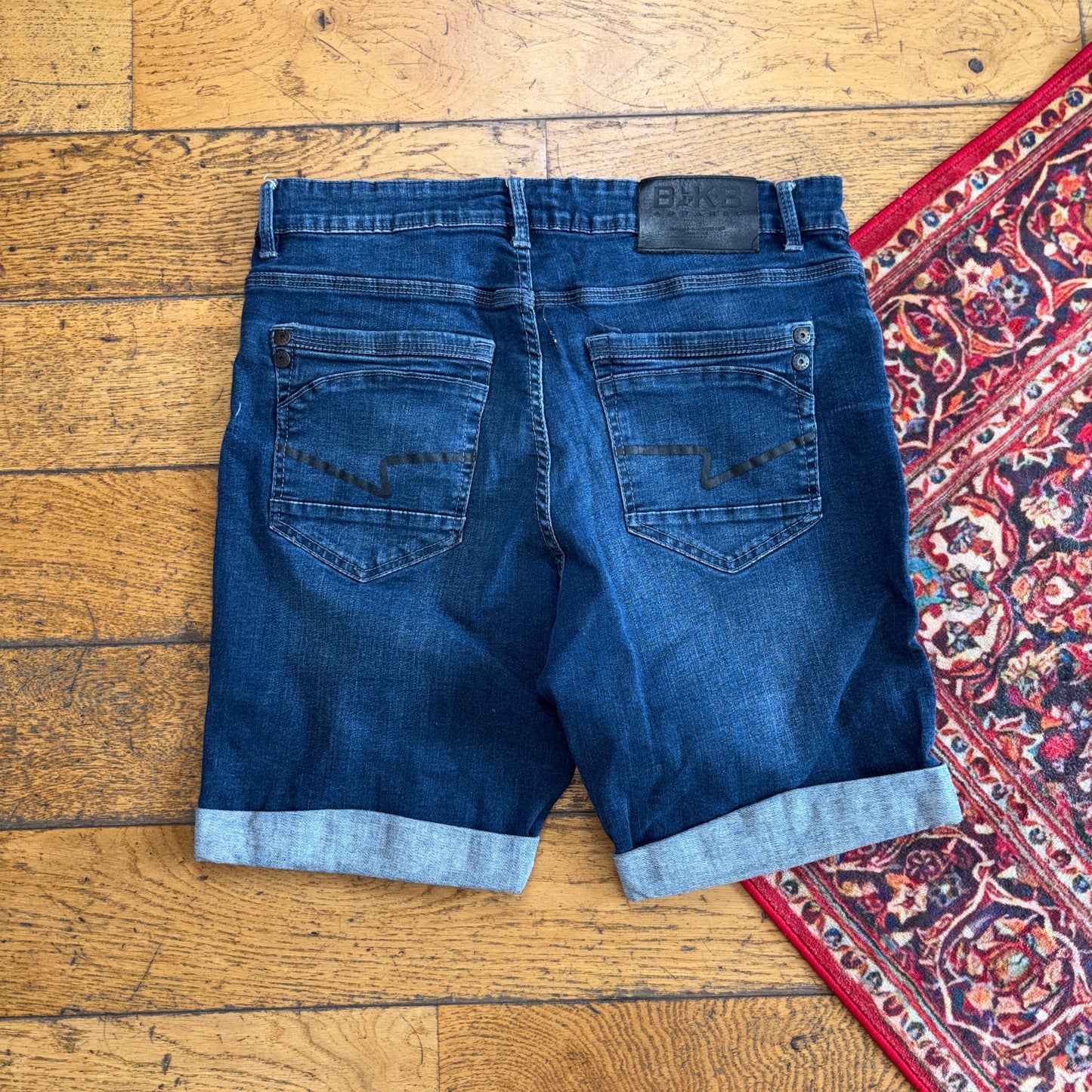 Vintage Blue Denim Shorts - 34