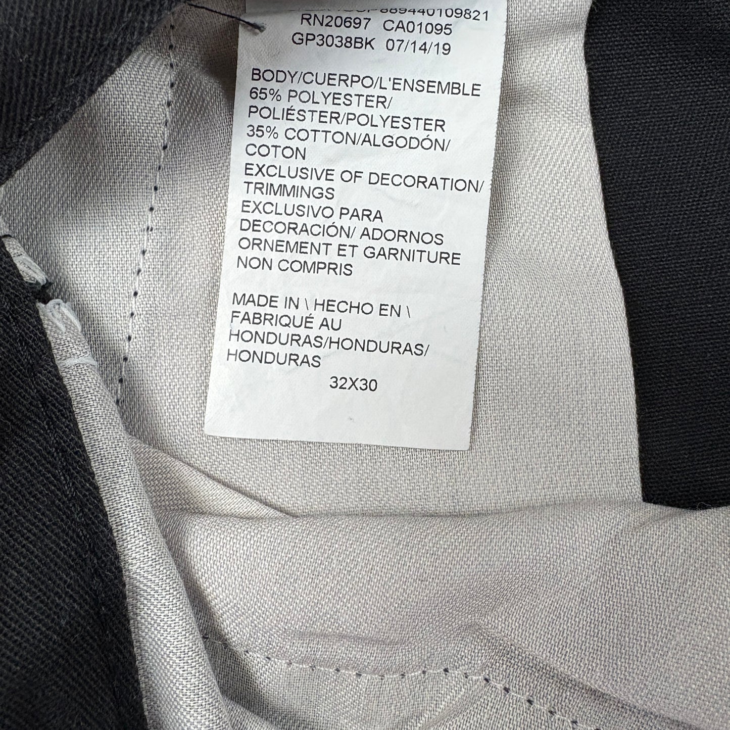 Vintage Dickies 874 Black Cargo Baggy Skate Trousers - 32