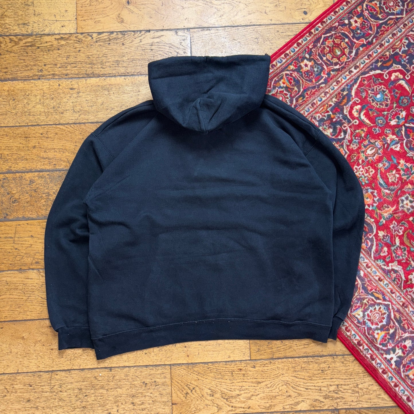Vintage Thrasher Black Skate Flames Hoodie Sweatshirt - XL