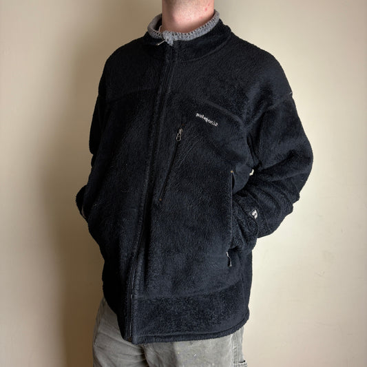 Vintage Patagonia Black Hiking Gorpcore Fleece Zip Jumper Jacket - XL
