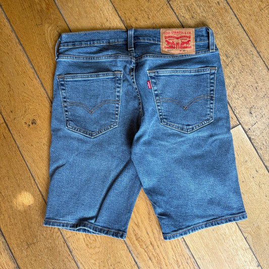 Vintage Levis 511 Slim Blue Denim Shorts - 30