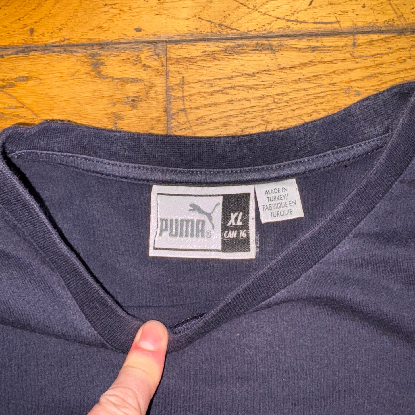 Vintage Puma Navy Graphic T-Shirt - L