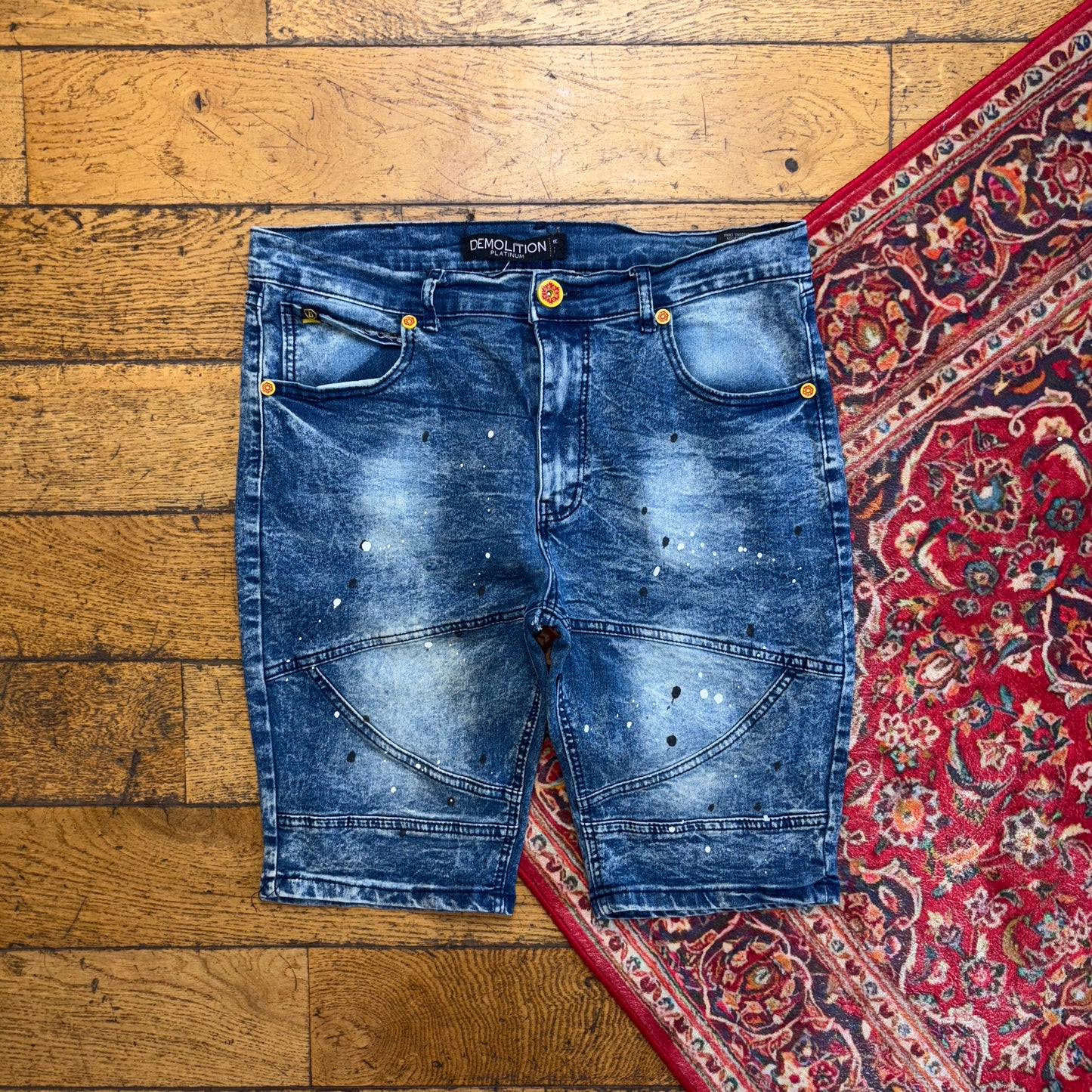Vintage Blue Denim Shorts - 38