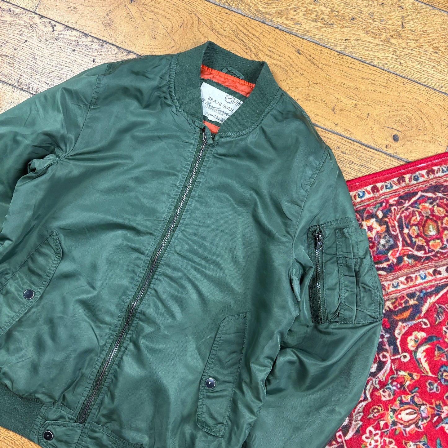 Vintage Green MA-1 Bomber Jacket - S