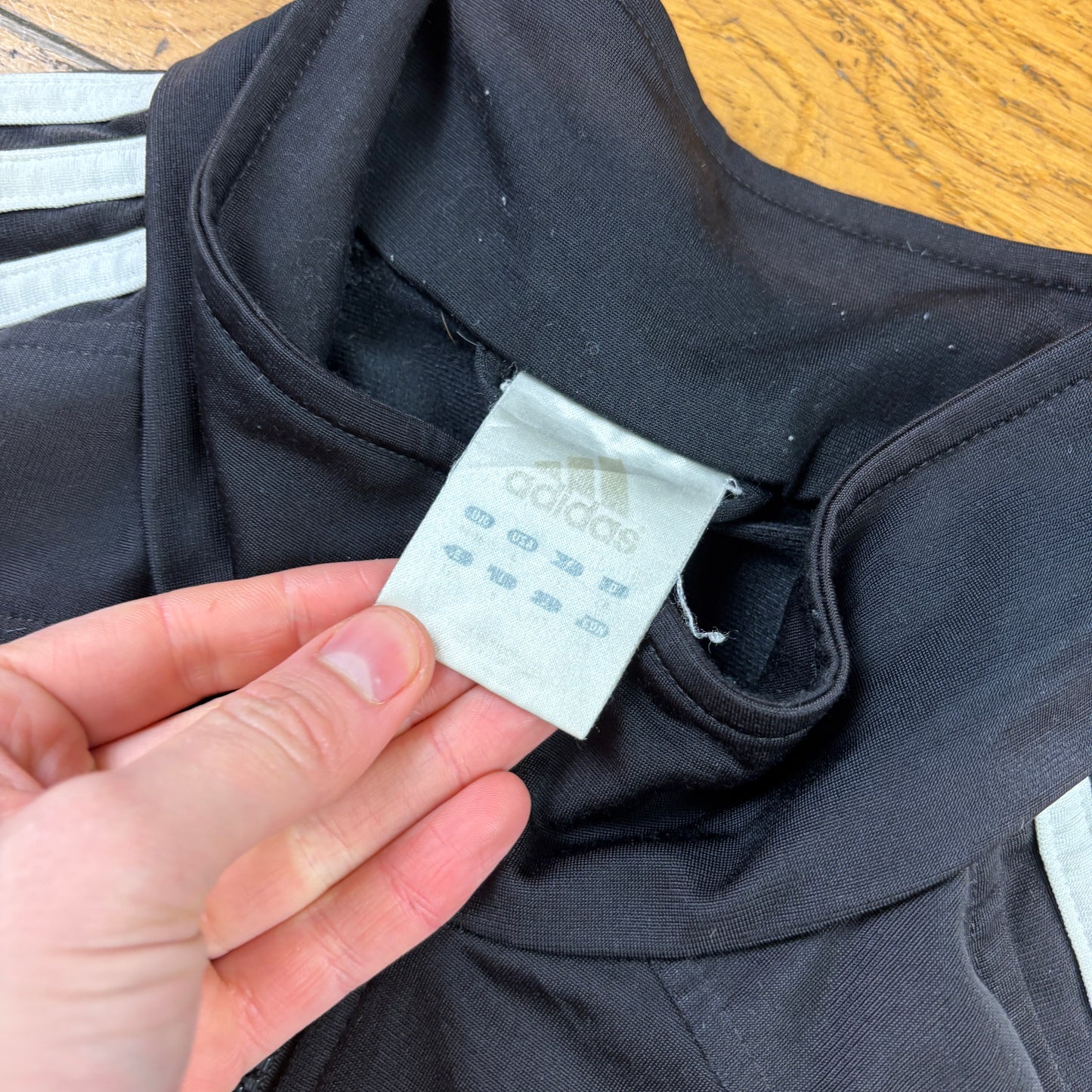 Vintage Adidas Black Tracksuit Track Shell Windbreaker Jacket - L