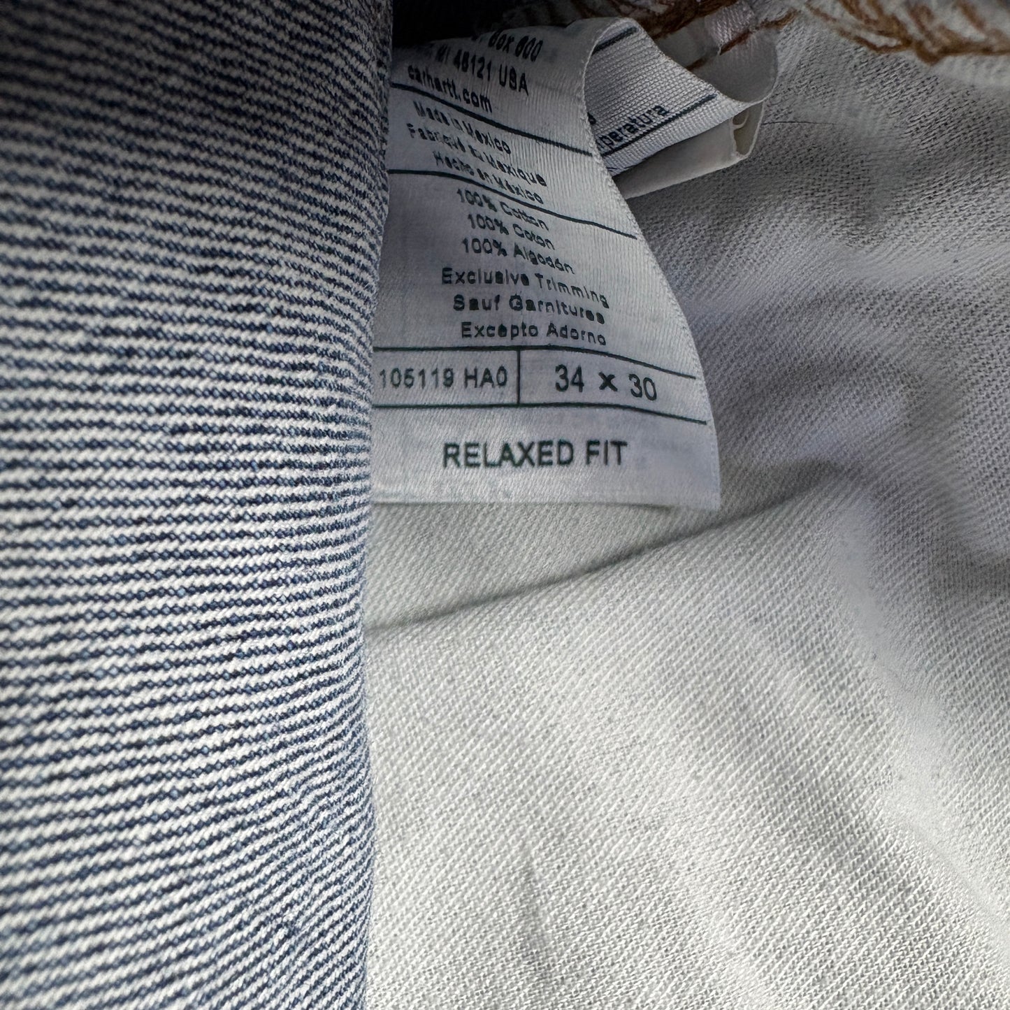 Vintage Carhartt Workwear Carpenter Baggy Blue Jeans - 38S
