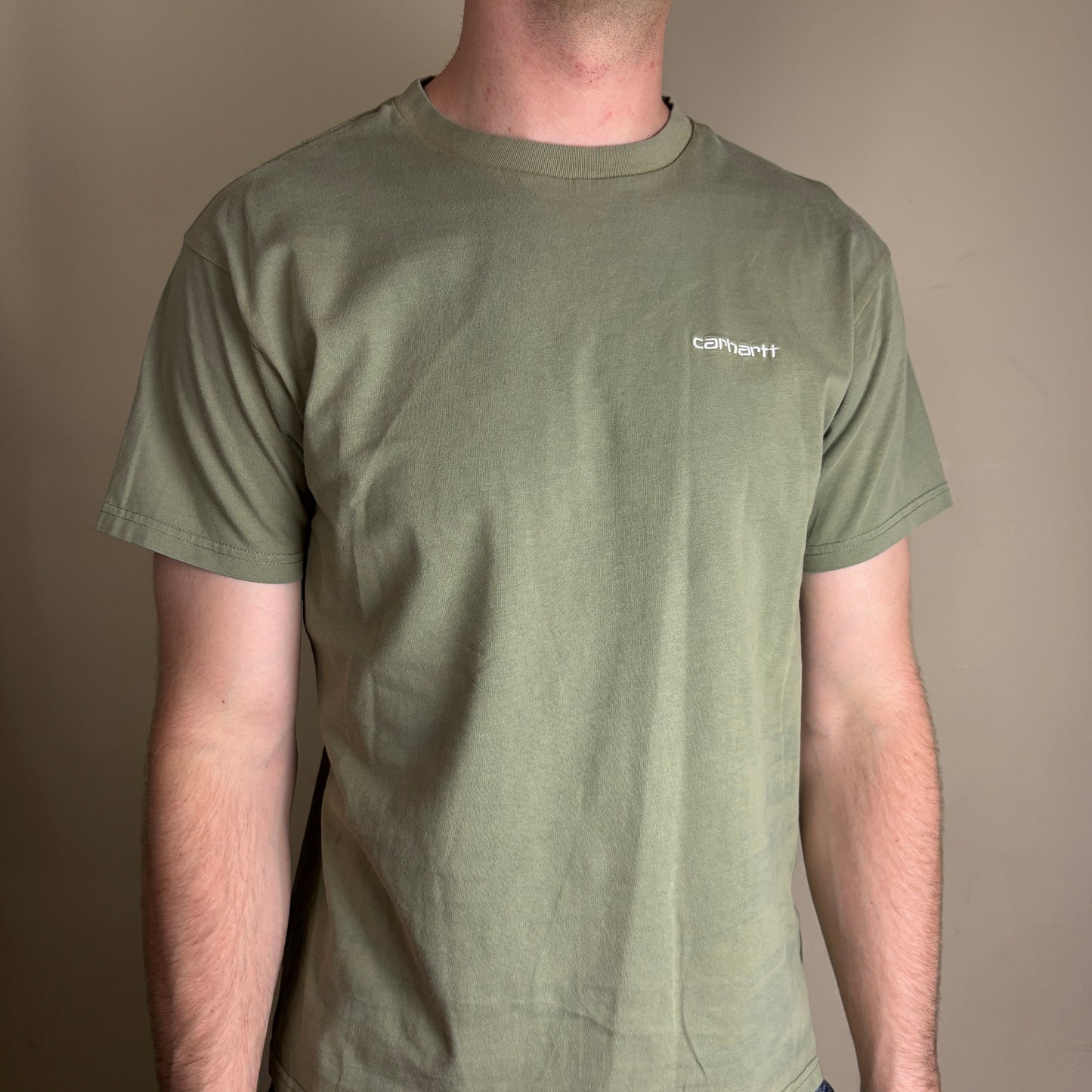 Vintage Carhartt Green Embroidered T-Shirt - S