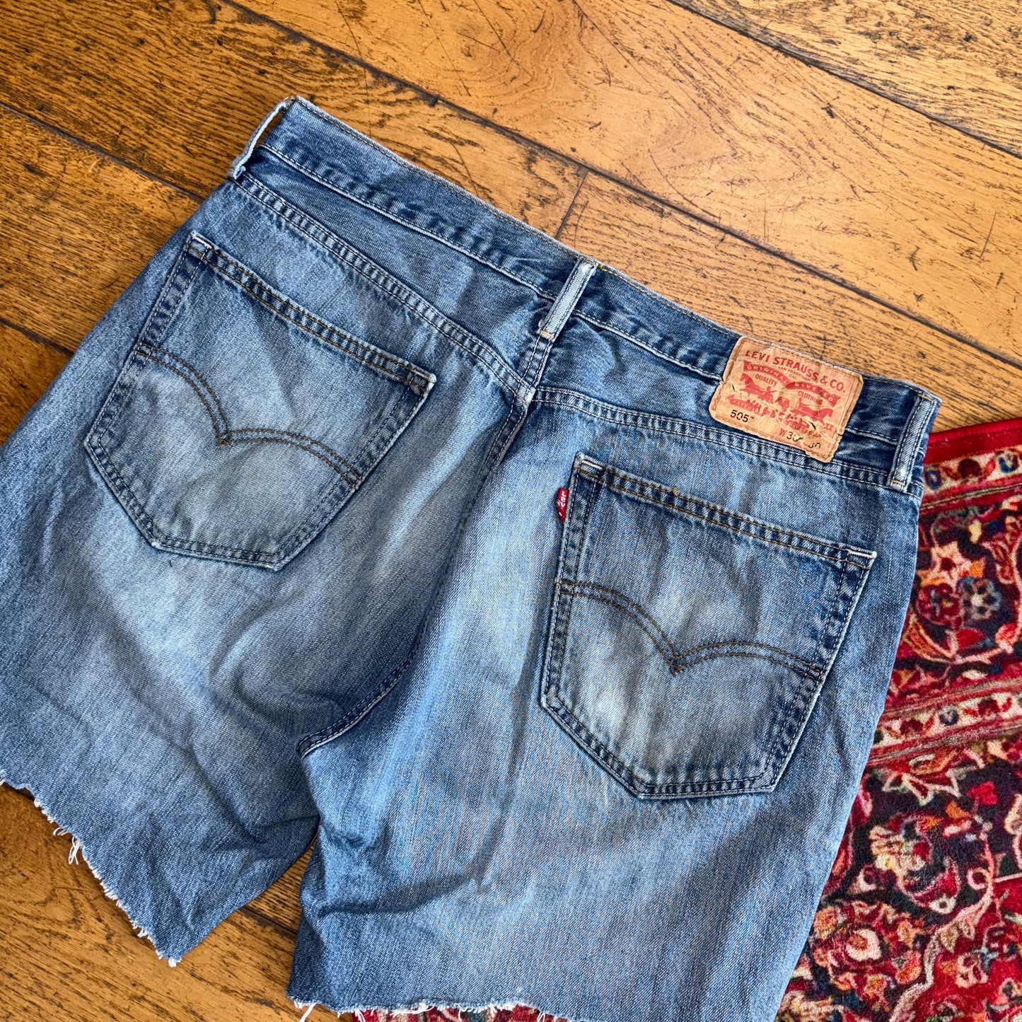 Vintage Levis 505 Blue Denim Shorts - 36
