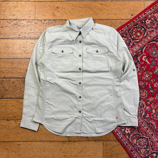 Vintage Carhartt Womens Cream Shirt - Size 8/10