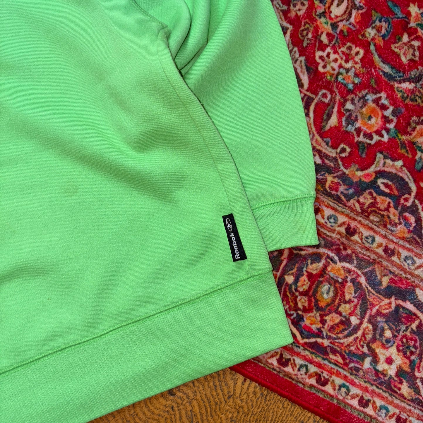 Vintage Reebok Green Embroidered Sweatshirt - M