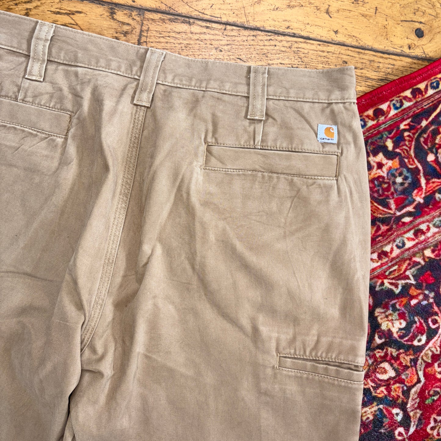 Vintage Carhartt Light Brown Workwear Baggy Carpenter Shorts - 38