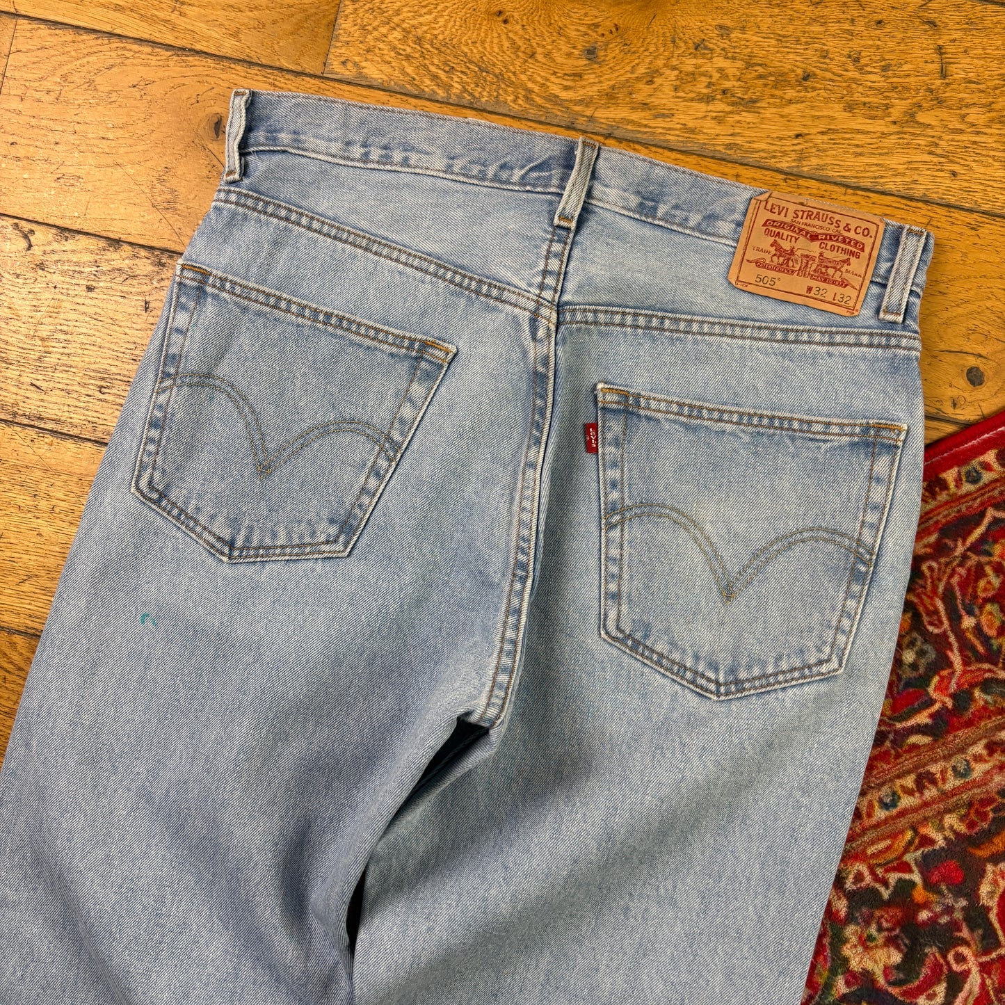 Vintage Levis 505 Straight Blue Denim Jeans - 34