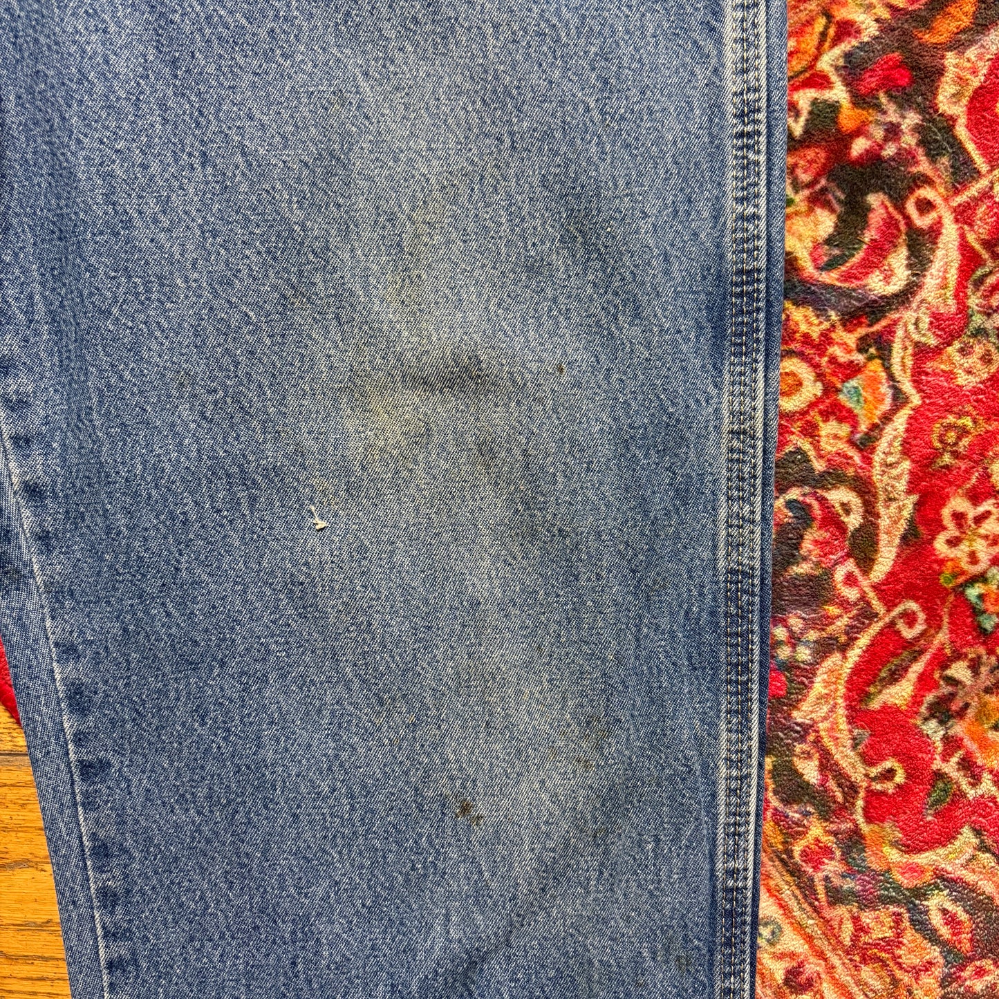 Vintage Dickies Workwear Carpenter Baggy Blue Jeans - 38L